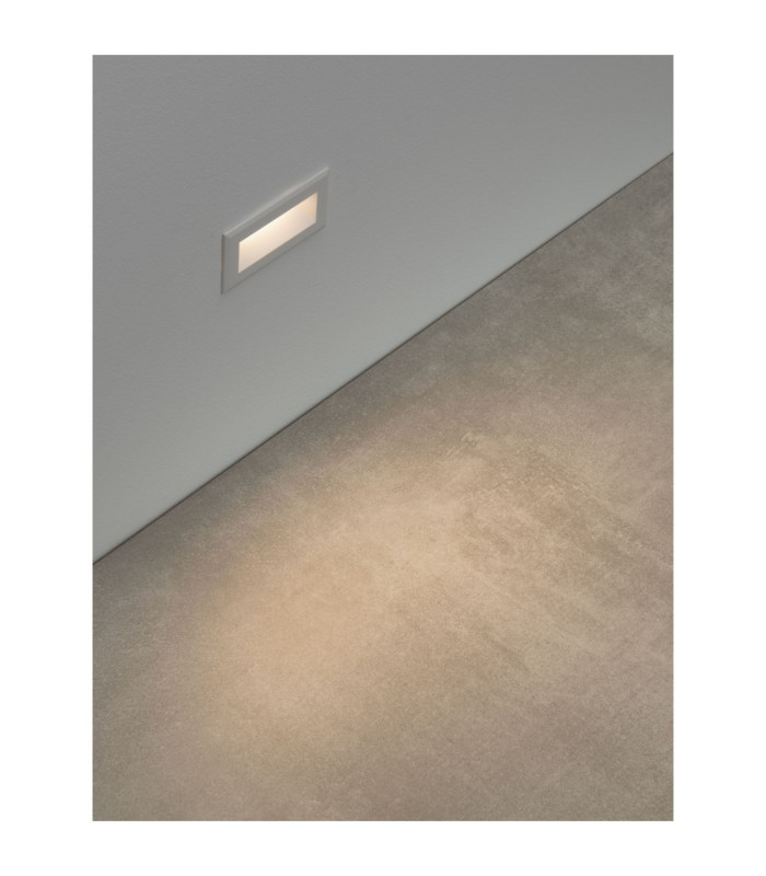 Vivion Outdoor Recessed Wall Lamp Sandy White LED 1W 29lm IP65 3000K-6