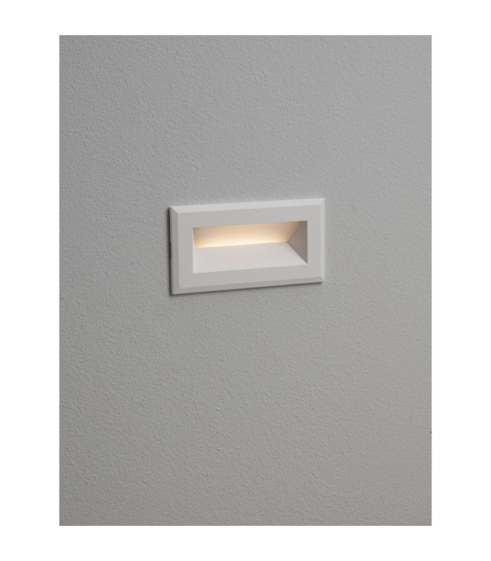 Vivion Outdoor Recessed Wall Lamp Sandy White LED 1W 29lm IP65 3000K-7