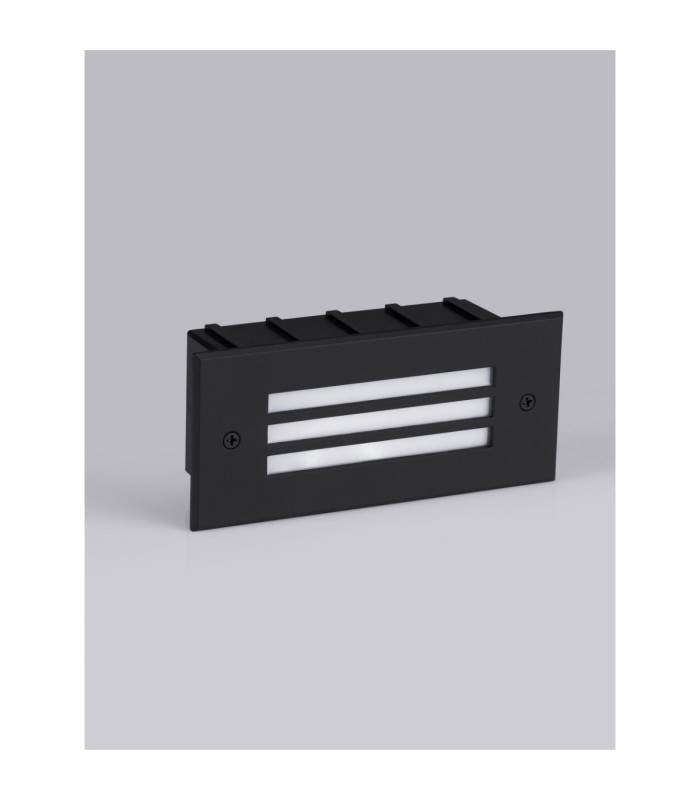 Off Outdoor Recessed Wall Lamp Sandy Black LED 4W 33lm IP65 3000K-3