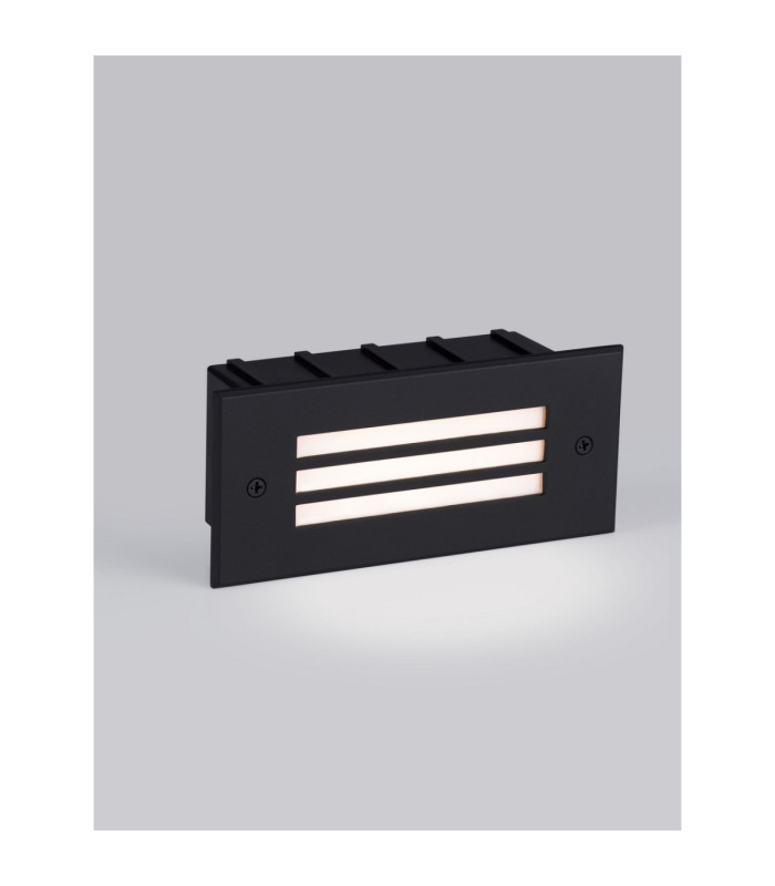 Off Outdoor Recessed Wall Lamp Sandy Black LED 4W 33lm IP65 3000K-4