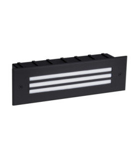 Off Outdoor Recessed Wall Lamp Sandy Black LED 6W 79lm IP65 3000K-1
