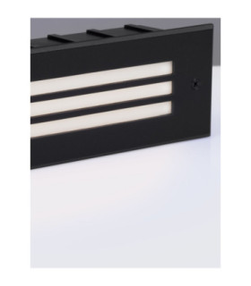 Off Outdoor Recessed Wall Lamp Sandy Black LED 6W 79lm IP65 3000K-2