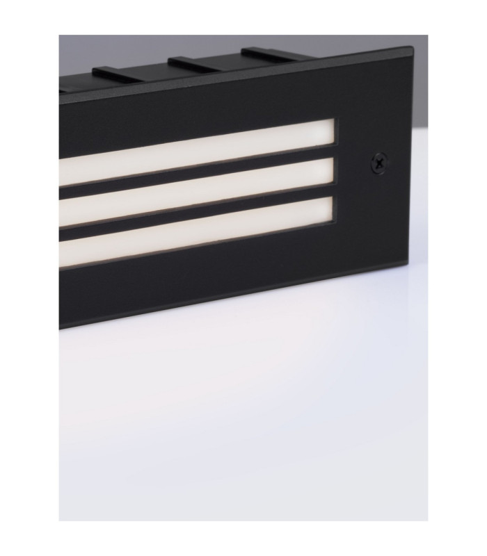 Off Outdoor Recessed Wall Lamp Sandy Black LED 6W 79lm IP65 3000K-2