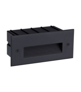 Polka Outdoor Recessed Wall Lamp Sandy Black LED 5W 55lm IP65 3000K-1