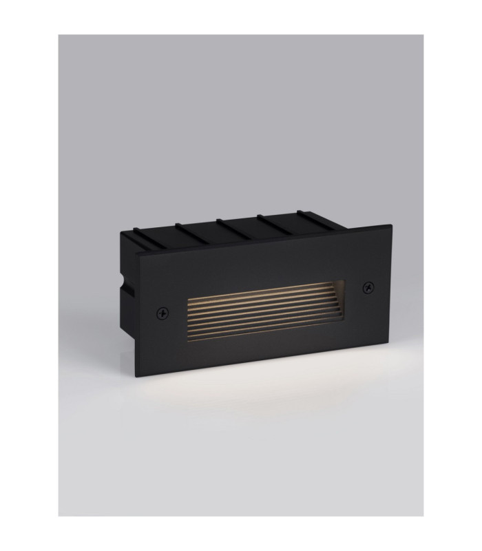 Polka Outdoor Recessed Wall Lamp Sandy Black LED 5W 55lm IP65 3000K-4
