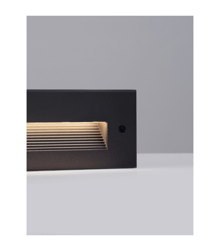 Polka Outdoor Recessed Wall Lamp Sandy Black LED 5W 55lm IP65 3000K-5