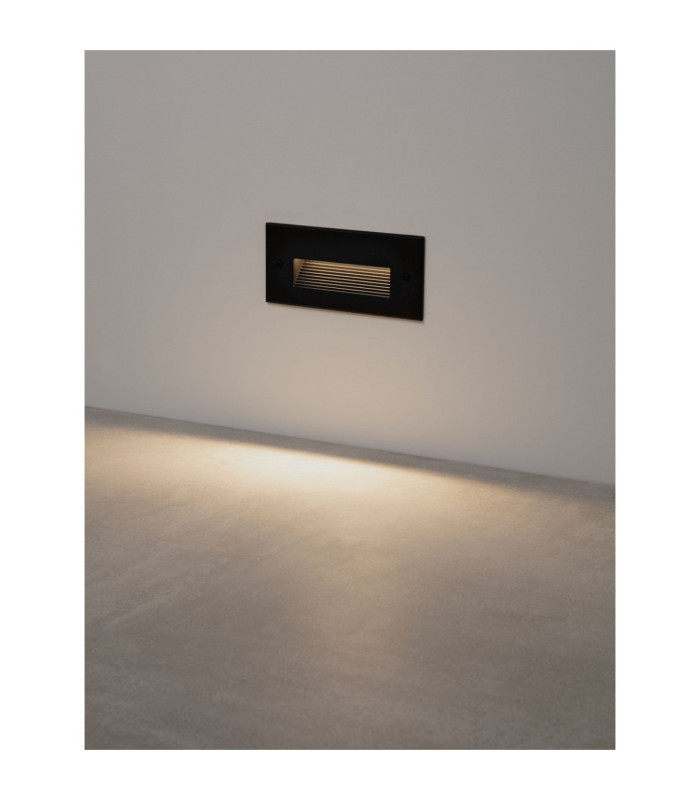 Polka Outdoor Recessed Wall Lamp Sandy Black LED 5W 55lm IP65 3000K-6