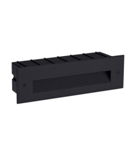 Polka Outdoor Recessed Wall Lamp Sandy Black LED 7W 73lm IP65 3000K-1