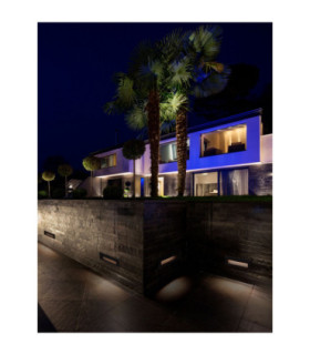 Polka Outdoor Recessed Wall Lamp Sandy Black LED 7W 73lm IP65 3000K-2