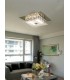 Flush Ceiling Square 6 Light Antique Brass, Glass, Crystal - 2