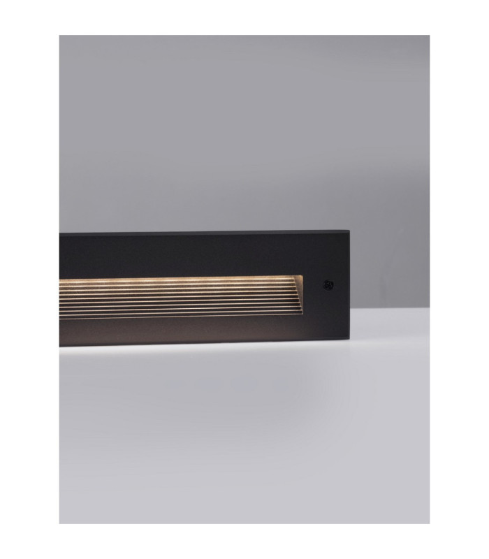Polka Outdoor Recessed Wall Lamp Sandy Black LED 7W 73lm IP65 3000K-5