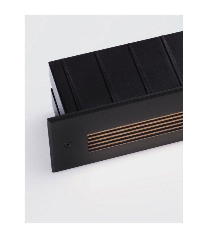 Polka Outdoor Recessed Wall Lamp Sandy Black LED 7W 73lm IP65 3000K-6