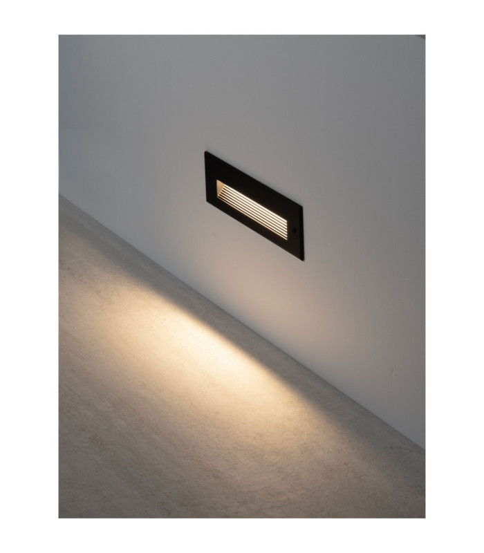 Polka Outdoor Recessed Wall Lamp Sandy Black LED 7W 73lm IP65 3000K-7