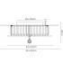 Flush Ceiling Square 6 Light Antique Brass, Glass, Crystal - 3