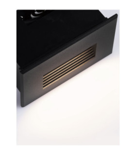 Polka Outdoor Recessed Wall Lamp Sandy Black LED 4W 58lm IP65 3000K-2