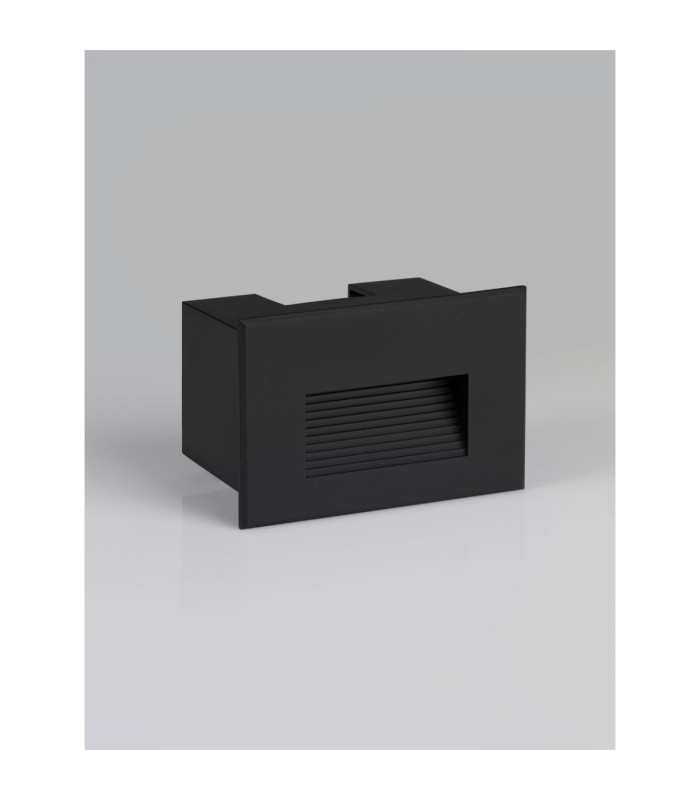 Polka Outdoor Recessed Wall Lamp Sandy Black LED 4W 58lm IP65 3000K-3