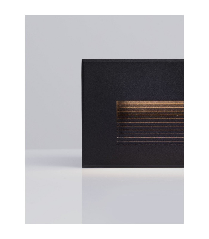 Polka Outdoor Recessed Wall Lamp Sandy Black LED 4W 58lm IP65 3000K-5