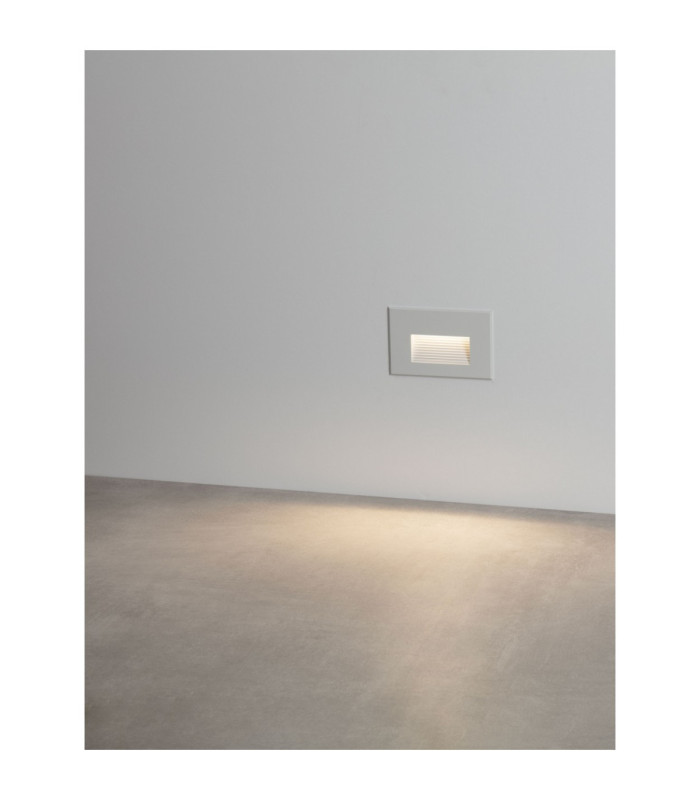 Polka Outdoor Recessed Wall Lamp Sandy White LED 4W 58lm IP65 3000K-7