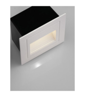 Mono Outdoor Recessed Wall Lamp Sandy White LED 3W 70lm IP65 3000K-2
