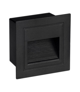 Mono Outdoor Recessed Wall Lamp Sandy Black LED 3W 70lm IP65 3000K-1