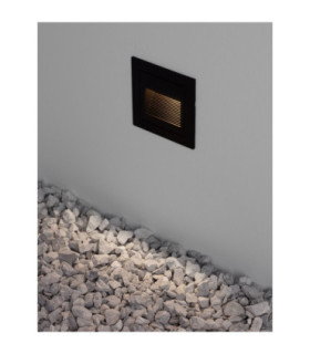 Mono Outdoor Recessed Wall Lamp Sandy Black LED 3W 70lm IP65 3000K-2