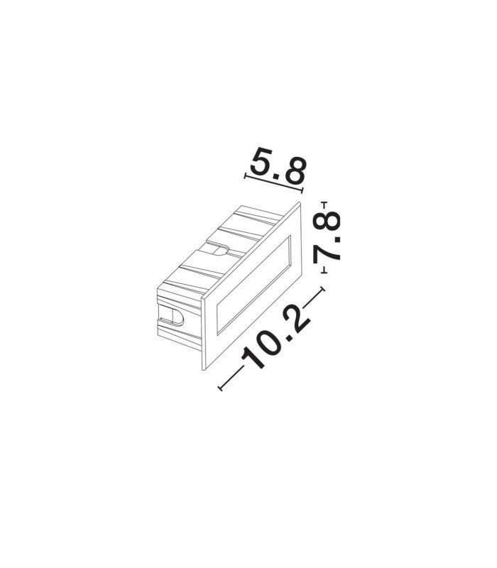 Olin Outdoor Recessed Wall Lamp Sandy White LED 3W 186lm IP65 3000K-7