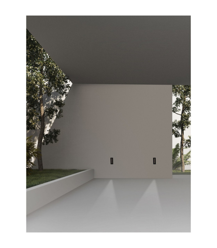 Aizen Rectangle Outdoor Recessed Wall Lamp Dark Anthracite LED 3W 170lm IP65 3000K-2