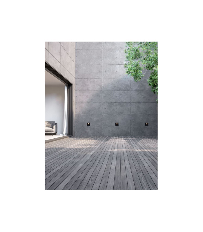 Cael Outdoor Recessed Wall Lamp Dark Anthracite LED 3W 84lm IP65 3000K-2