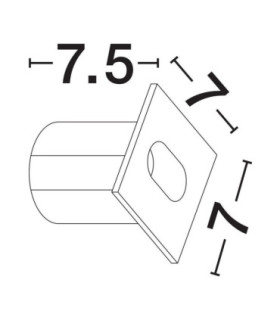 Cael Outdoor Recessed Wall Lamp Sandy White LED 3W 123lm IP65 2700K-3