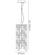 Ceiling Pendant Cylinder 2 Light Polished Chrome, Crystal - 3