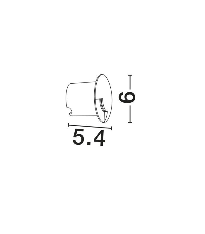 Eris Outdoor Recessed Wall Lamp Sandy Black LED 1W 24lm IP67 3000K-4