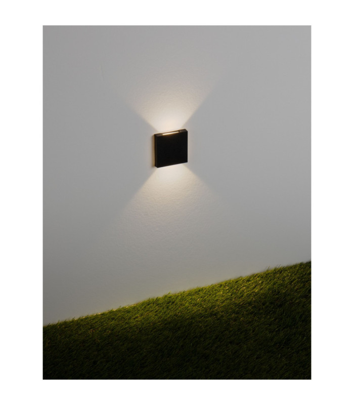 Iko Outdoor Recessed Wall Lamp Sandy Black LED 1W 45lm IP67 3000K-3