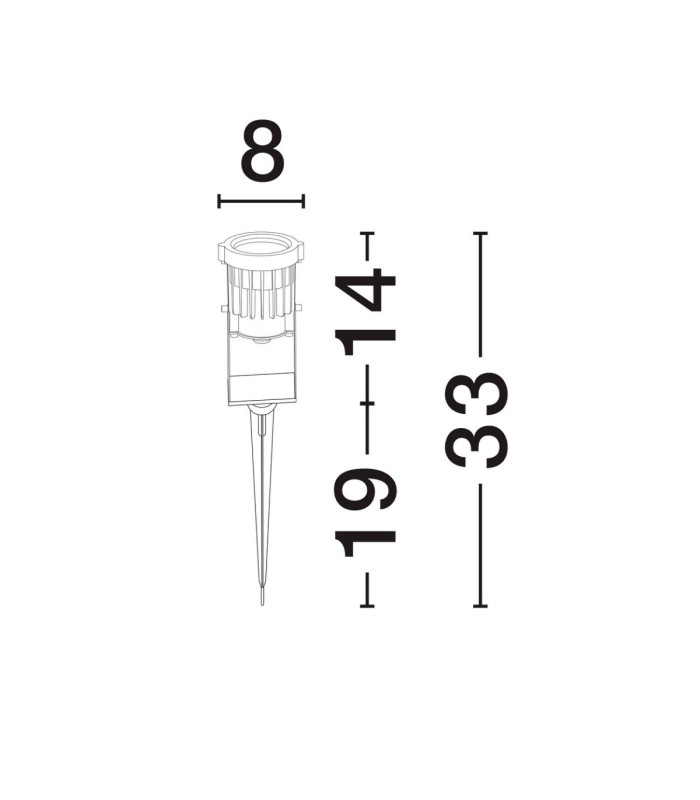 Quick Outdoor Spike Sandy Black LED 13W 1160lm IP65 2700K-7