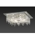 Flush Ceiling Square 4 Light Polished Chrome, Glass, Crystal - 2
