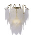 Feather Wall Light Polished Brass Frosted Feather Glass 6x E14-1
