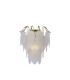 Feather Wall Light Polished Brass Frosted Feather Glass 6x E14-3