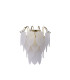 Feather Wall Light Polished Brass Frosted Feather Glass 6x E14-4
