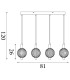 Luminique LED 4 Light Bar Pendant Lamp Satin Brass Glass-6