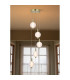 Luminique LED 5 Light Multi Drop Pendant Lamp Satin Brass Glass-2
