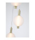 Luminique LED 5 Light Multi Drop Pendant Lamp Satin Brass Glass-5