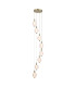 Luminique LED 8 Light Multi Drop Pendant Lamp Satin Brass Glass-1