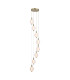 Luminique LED 8 Light Multi Drop Pendant Lamp Satin Brass Glass-3