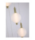 Luminique LED 8 Light Multi Drop Pendant Lamp Satin Brass Glass-5