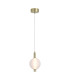 Luminique LED Pendant Lamp Satin Brass Glass-1