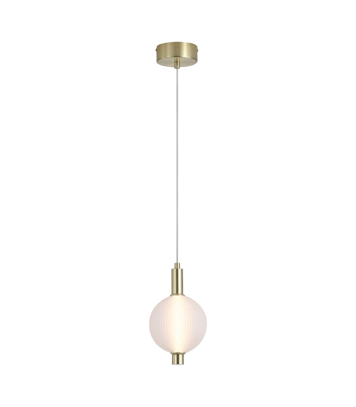 Luminique LED Pendant Lamp Satin Brass Glass-1