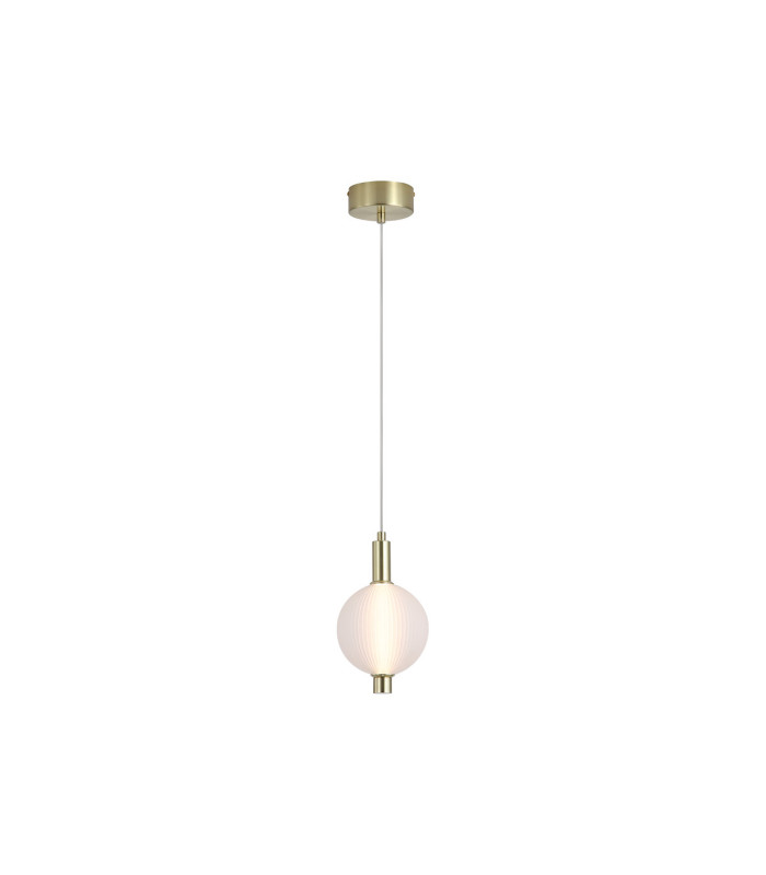 Luminique LED Pendant Lamp Satin Brass Glass-3