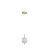 Luminique LED Pendant Lamp Satin Brass Glass-4