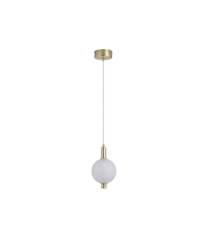 Luminique LED Pendant Lamp Satin Brass Glass-4