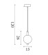 Luminique LED Pendant Lamp Satin Brass Glass-6