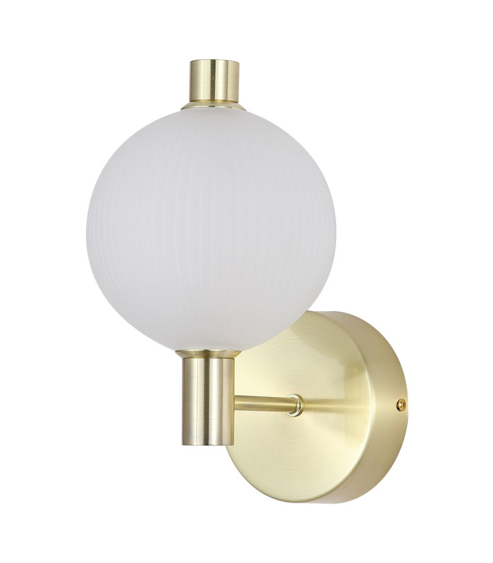 Luminique LED Wall Light Satin Brass Glass-1